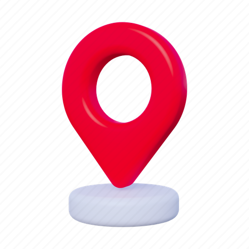Pin, navigation, pointer, location, gps, marker, place 3D illustration - Download on Iconfinder