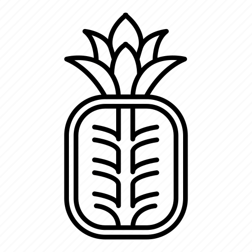 Cut, pineapple, fruit, half, core icon - Download on Iconfinder