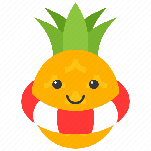 Food, fruit, pineapple, summer, swim ring, tropical, vacation icon - Download on Iconfinder