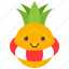 food, fruit, pineapple, summer, swim ring, tropical, vacation 