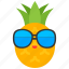 food, fruit, pineapple, summer, sunglasses, tropical, vacation 