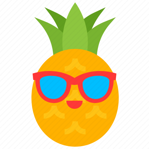 Food, fruit, pineapple, summer, sunglasses, tropical, vacation icon - Download on Iconfinder