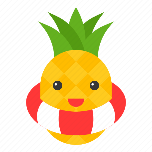 Food, fruit, pineapple, summer, swim ring, tropical, vacation icon - Download on Iconfinder