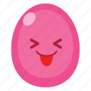 easter, egg, happy, pink, smiley, sticker
