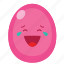 easter, egg, happy, pink, smiley, sticker 