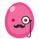 easter, egg, happy, pink, smiley, sticker