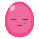 easter, egg, happy, pink, smiley, sticker 