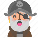 atonished, avatar, emoji, emoticon, halloween, pirate, profile
