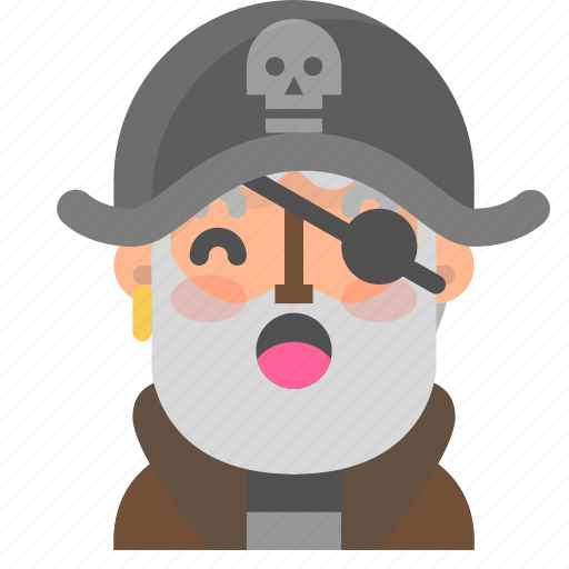 Atonished, avatar, emoji, emoticon, halloween, pirate, profile icon - Download on Iconfinder