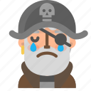 avatar, crying, emoji, emoticon, halloween, pirate, profile