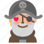 avatar, emoji, emoticon, halloween, love, pirate, profile 