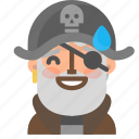 avatar, emoji, emoticon, halloween, pirate, profile, sorry