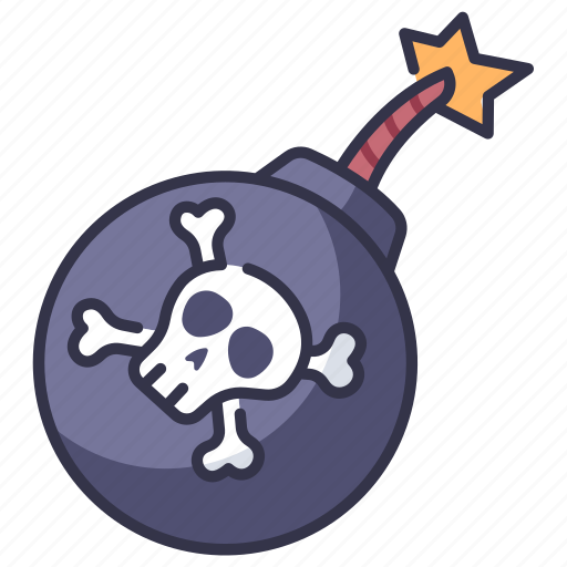 Bone, danger, explosion, fire, pirate, skull, weapon icon - Download on Iconfinder