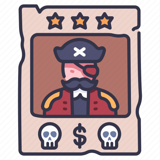 Criminal, outlaw, pirate, poster, reward, vintage, wanted icon - Download on Iconfinder