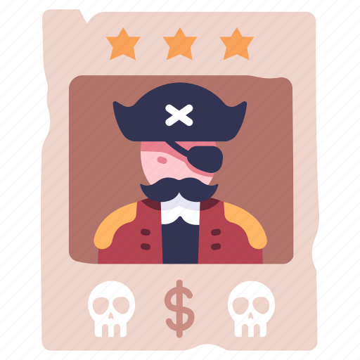 Criminal, outlaw, pirate, poster, reward, vintage, wanted icon - Download on Iconfinder