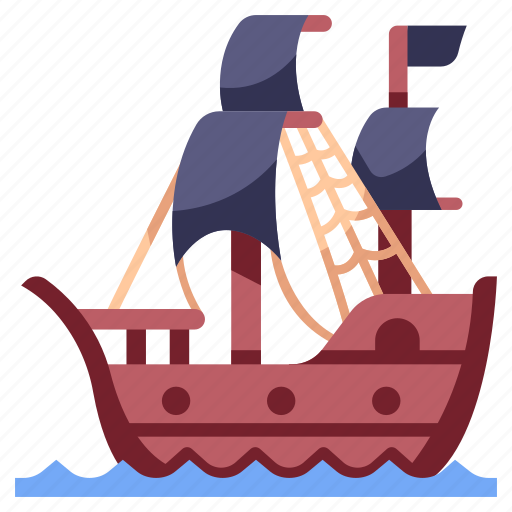 Adventure, boat, ocean, old, sea, shippirate, wooden icon - Download on Iconfinder