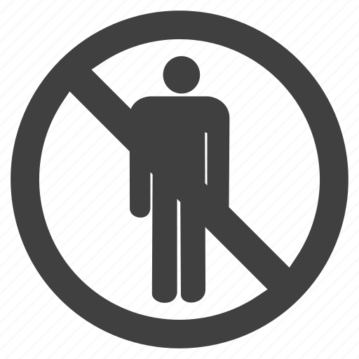 Not, men, allowed, hazard, sign, warning, prohibited icon - Download on Iconfinder