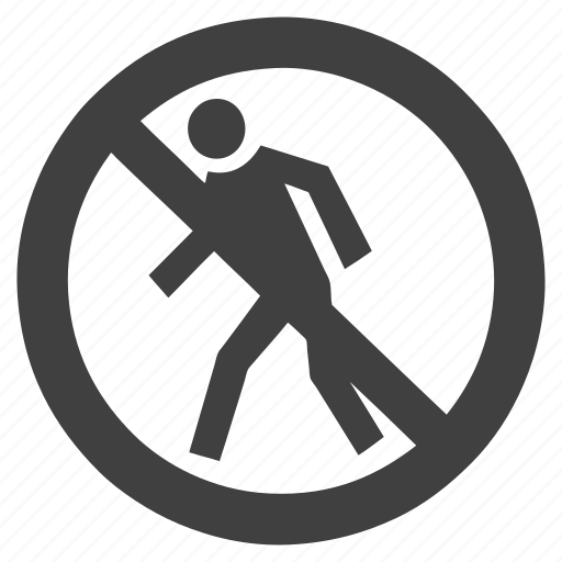 No, pedestrain, restricted, banned, prohibited, human, allowed icon - Download on Iconfinder