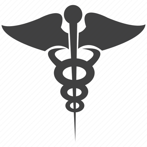 Pharmacy, caduceus silhouette, medical caduceus icon - Download on Iconfinder