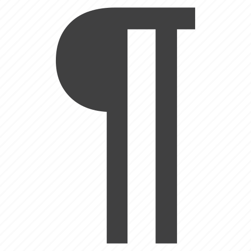 Pilcrow, sign, graphic, paragraph icon - Download on Iconfinder