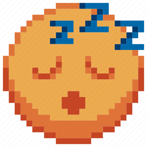 Sleeping, pixel art, sticker, emoji, emoticon, tierd icon - Download on Iconfinder
