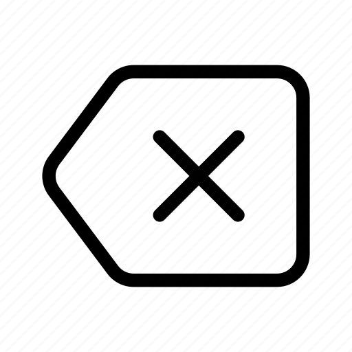 Backspace, remove, delete, erase, back, cancel icon - Download on Iconfinder