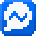 messenger, pixel, communication, chat, logo 