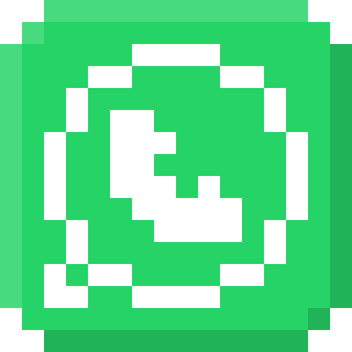 Whatsapp, pixel, social, logo, chat icon - Free download