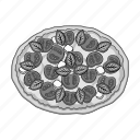 dish, dough, filling, food, ingredient, italian, pizza
