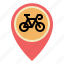 bicycle, gps, location, map, pin, placeholder, pointer 