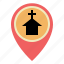 church, gps, location, map, pin, placeholder, pointer 