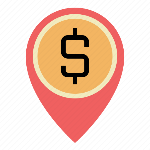 Exchange, location, map, money, pin, placeholder, pointer icon - Download on Iconfinder