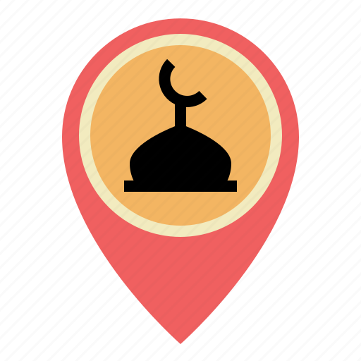 Gps, location, map, mosque, pin, placeholder, pointer icon - Download on Iconfinder