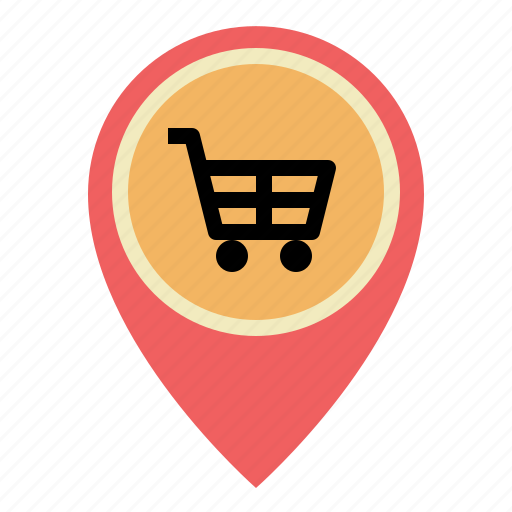 Location, map, pin, placeholder, pointer, shopping, store icon - Download on Iconfinder