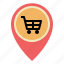 location, map, pin, placeholder, pointer, shopping, store 
