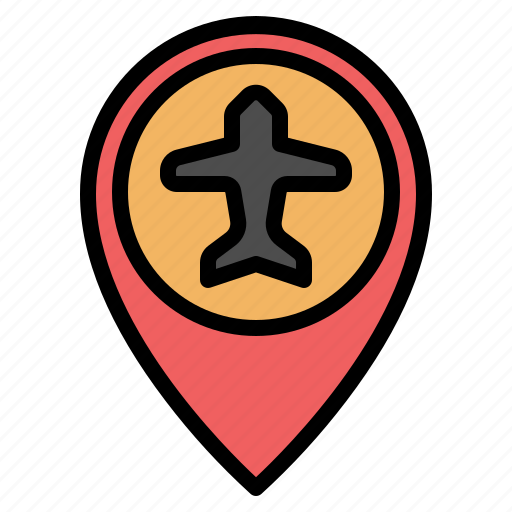 Airport, gps, location, map, pin, placeholder, pointer icon - Download on Iconfinder