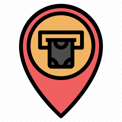 Atm, location, map, money, pin, placeholder, pointer icon - Download on Iconfinder