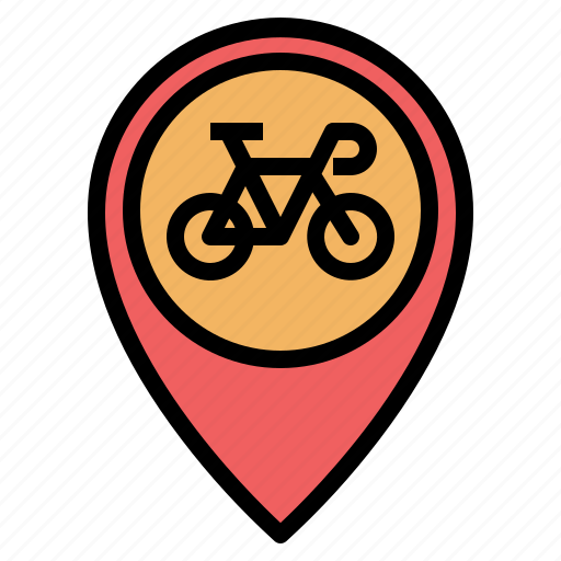 Bicycle, gps, location, map, pin, placeholder, pointer icon - Download on Iconfinder