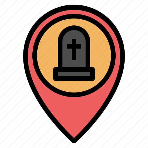 Cemetery, gps, location, map, pin, placeholder, pointer icon - Download on Iconfinder