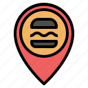 fastfood, gps, location, map, pin, placeholder, pointer