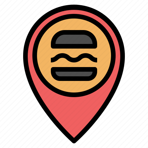 Fastfood, gps, location, map, pin, placeholder, pointer icon - Download on Iconfinder