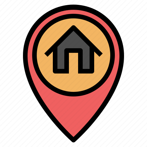 Gps, house, location, map, pin, placeholder, pointer icon - Download on Iconfinder