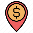exchange, location, map, money, pin, placeholder, pointer