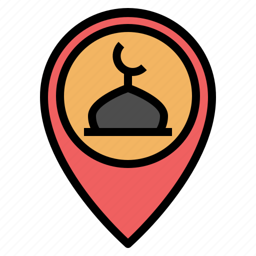 Gps, location, map, mosque, pin, placeholder, pointer icon - Download on Iconfinder