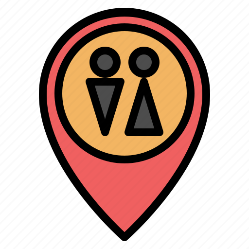Gps, location, map, pin, placeholder, pointer, toilet icon - Download on Iconfinder