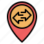 gps, location, map, pin, placeholder, pointer, transfer 