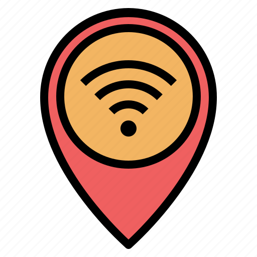 Gps, location, map, pin, placeholder, pointer, wifi icon - Download on Iconfinder