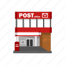 building, icon, post, office, construction, business, mail, parcel, transportation