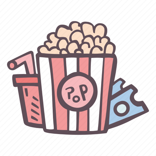 Popcorn, movie, time, film icon - Download on Iconfinder