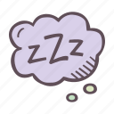 think, bubble, sleep, zzz